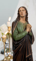 Catholic Calvary Statue Set - Jesus on the Cross with Our Lady of Sorrows and Saint John, Hand-Painted Religious Gift, Catholic Decor