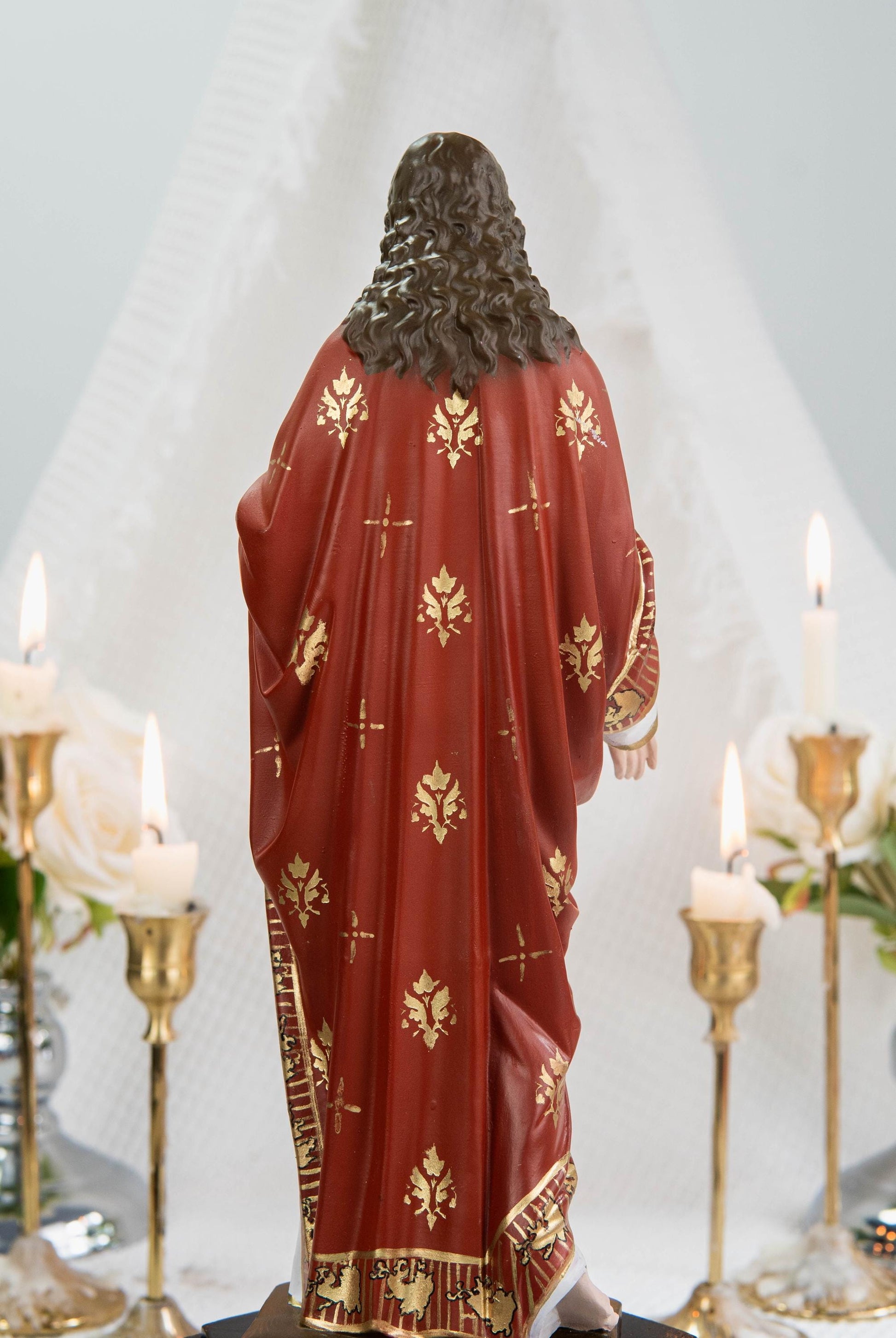 Hand-Painted Sacred Heart of Jesus Statue 11.8" - Jesus Figurine, Catholic Home Decor Gift, Catholic Statues, Jesus Christ Statue