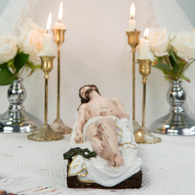 The Burial of Jesus Statue 11.8" - Catholic Jesus Figurine for Holy Week, Good Friday Easter Prayer, Christian Home Altar Decor
