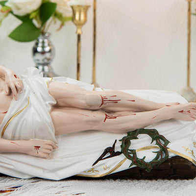 The Burial of Jesus Statue 11.8" - Catholic Jesus Figurine for Holy Week, Good Friday Easter Prayer, Christian Home Altar Decor