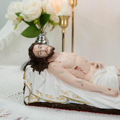 The Burial of Jesus Statue 11.8" - Catholic Jesus Figurine for Holy Week, Good Friday Easter Prayer, Christian Home Altar Decor