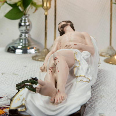 The Burial of Jesus Statue 11.8" - Catholic Jesus Figurine for Holy Week, Good Friday Easter Prayer, Christian Home Altar Decor