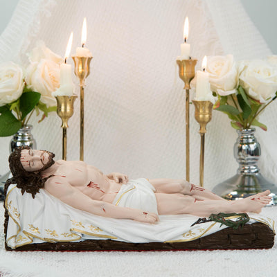 The Burial of Jesus Statue 11.8" - Catholic Jesus Figurine for Holy Week, Good Friday Easter Prayer, Christian Home Altar Decor