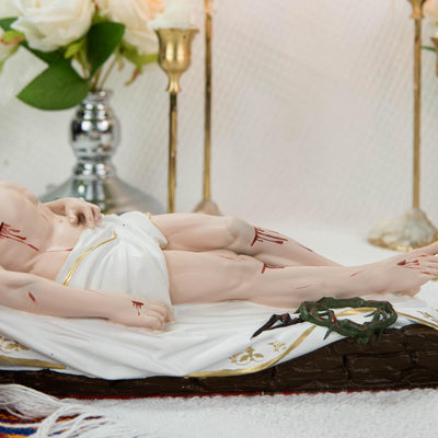 The Burial of Jesus Statue 11.8" - Catholic Jesus Figurine for Holy Week, Good Friday Easter Prayer, Christian Home Altar Decor