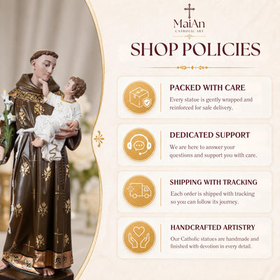 Saint Anthony Statue Holding Baby Jesus - Catholic Altar Decor, Religious Statues Catholic, Home Decor Gift, Catholic Gifts, Saint Statues
