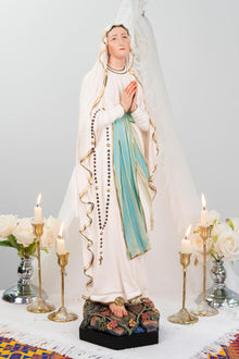 Premium Our Lady of Lourdes Statue 25.6" - Catholic Virgin Mary Figurine, Christian Prayer Gift, Home Altar Statue, Catholic Gift