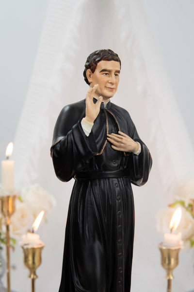 Hand-Painted Saint John Bosco Statue 11.8" – Catholic Saint for Home Altar, Religious Gift, Catholic Statue for Home Decor, St. John Bosco