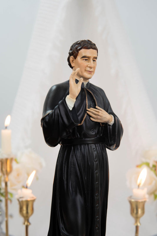 Hand-Painted Saint John Bosco Statue 11.8" – Catholic Saint for Home Altar, Religious Gift, Catholic Statue for Home Decor, St. John Bosco