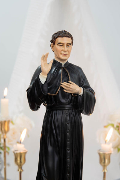 Hand-Painted Saint John Bosco Statue 11.8" – Catholic Saint for Home Altar, Religious Gift, Catholic Statue for Home Decor, St. John Bosco
