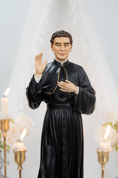 Hand-Painted Saint John Bosco Statue 11.8" – Catholic Saint for Home Altar, Religious Gift, Catholic Statue for Home Decor, St. John Bosco