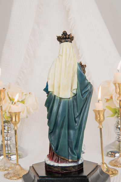 Hand-Painted Our Lady of Victory Statue 9.8" - Virgin Mary Catholic Statue, Mother Figurine, Christian Home Altar Decor, Religious Gift