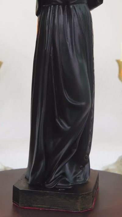 Hand-Painted Saint John Bosco Statue 11.8" – Catholic Saint for Home Altar, Religious Gift, Catholic Statue for Home Decor, St. John Bosco